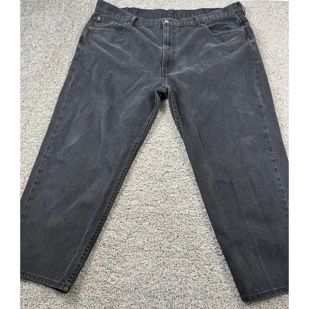 Levis 550 Relaxed‎ Fit Men's Denim Jeans Faded Black 46x29 (Measures 42x28)